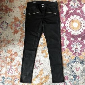 H&M Super Skinny Coated Faux Leather Look Pants